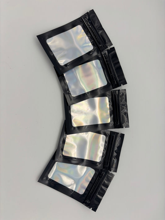 BM Selected Smell-Proof Zip Bags – Holo Window (10 Pack)