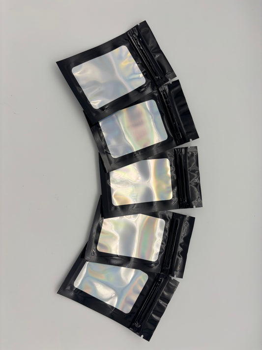 BM Selected Smell-Proof Zip Bags – Holo Window (10 Pack)